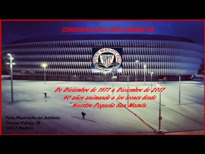 Peña Madrileña - 40 años animando al Athletic en Madrid