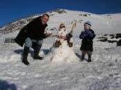 en la nieve