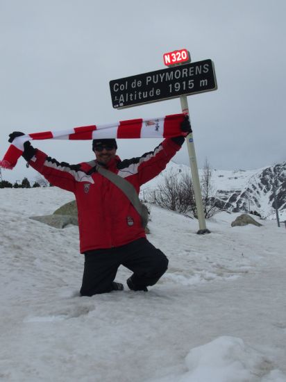 En la nieve..