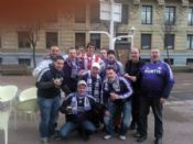 Con la afición del Anderlecht 
