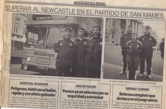 El ATHLETIC en Newcastle 1994