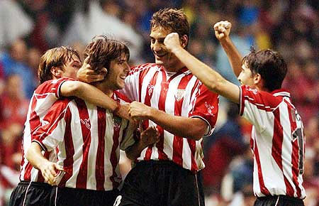 Celebración del Tikotazo contra el Málaga