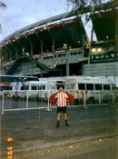 A la salida del estadio de RiverPlate