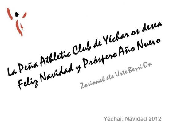 Postal de felicitación navideña,Peña de YÉCHAR