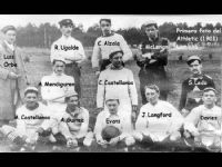 Primera fotografía del Athletic tomada en los campos de Lamiako en 1901.