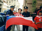 Con la policía argentina