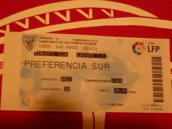 Entrada Athletic - Levante 26 de mayo 2013