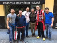 La Peña Madrileña por las calles de Bilbao