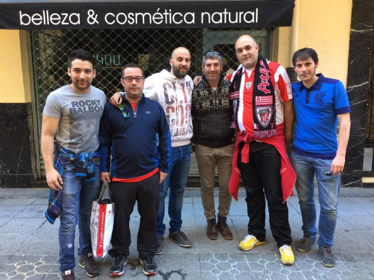 La Peña Madrileña por las calles de Bilbao