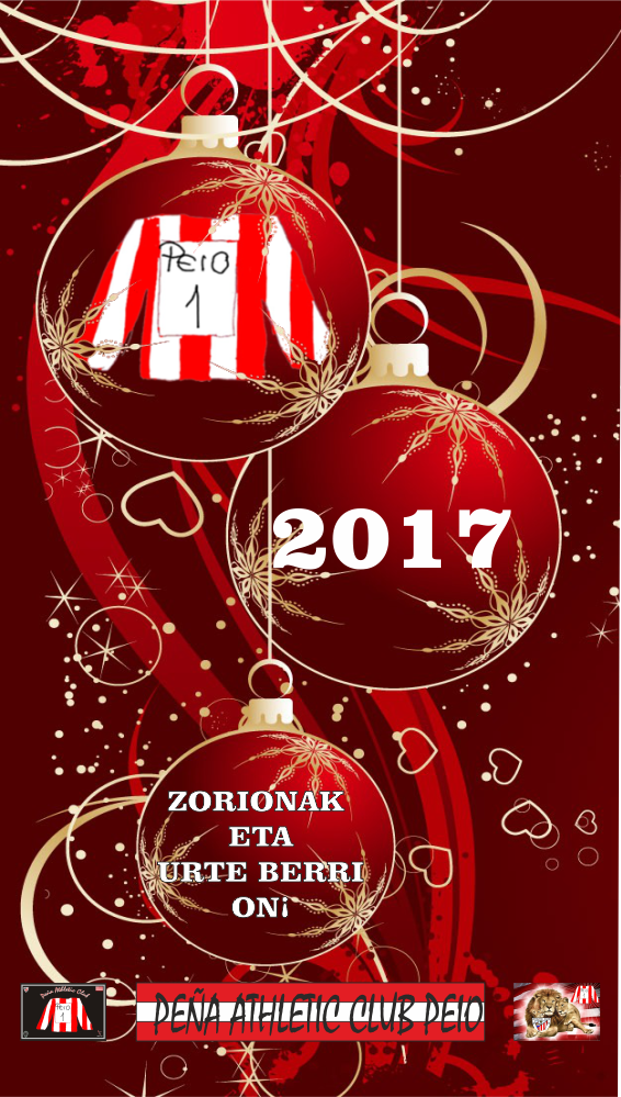 Peña Peio Athletic Club felicitación navidad 2017