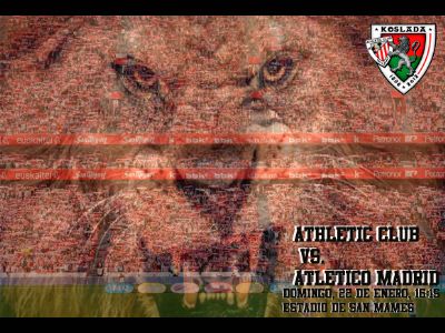 Cartel partido vs Atlético