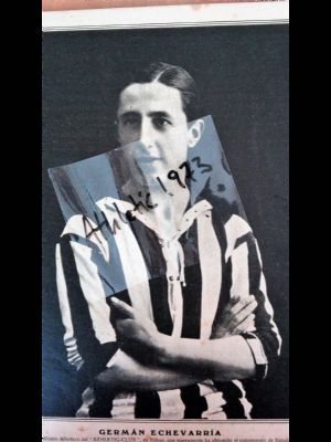 Germán Echevarría, jugador del Athletic Club, 1914