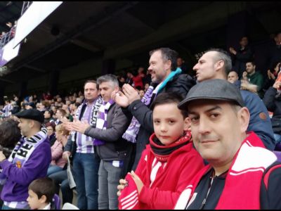 En la tribuna del José Zorrilla con UNAI 