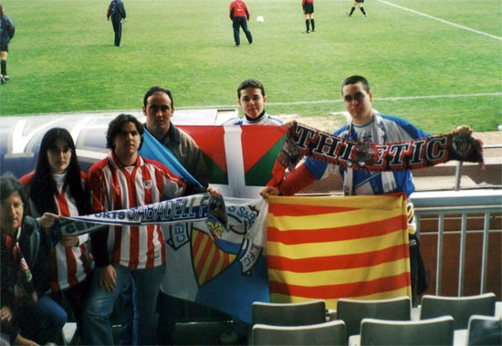 Hermandad entre aficiones del Athletic y Sabadell