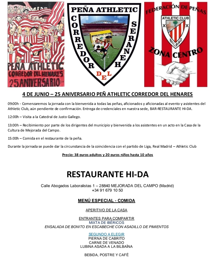 XXV Aniversario Peña Corredor de Henares 
