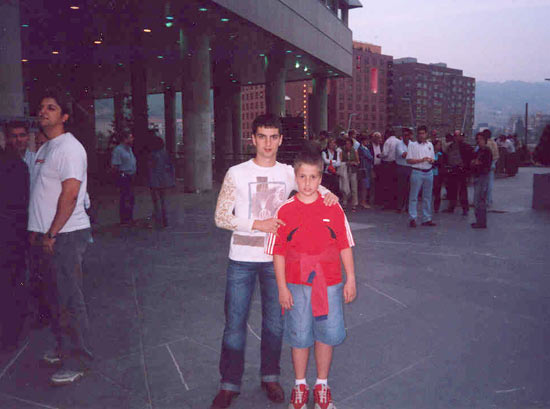Jon Benjamín con Joseba Arriaga