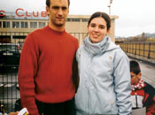 Leire con Joseba Etxeberria