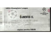 Entrada del partido de la Champions League en Delle Alpi.Temporada 98-99