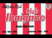 Carnet simpatizante 2002 Athletic