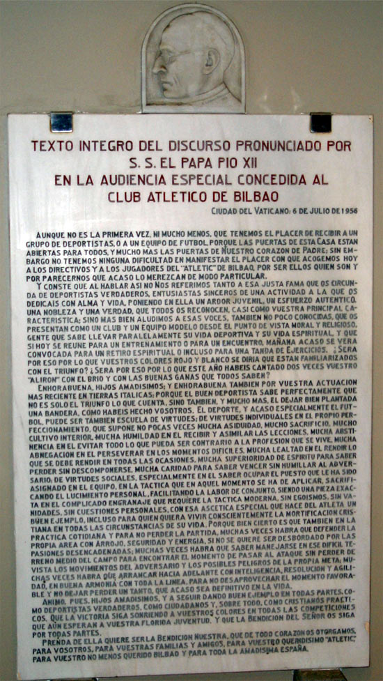 El Papa y San Mamés