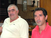Guisasola compartiendo mesa con Buztiñaga
