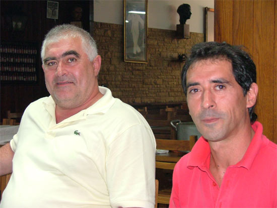 Guisasola compartiendo mesa con Buztiñaga