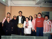 Urzaiz con la Peña Madrileña