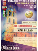 Cartel partido Extremadura - Athletic Club
