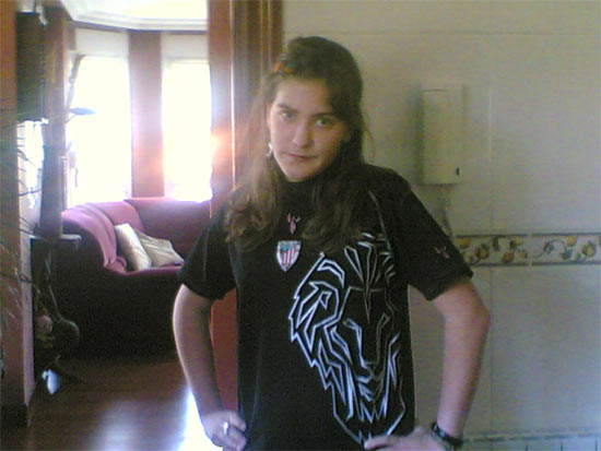 Yo preparada para ir a San Mamés