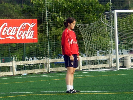 Iraia en un entrenamiento