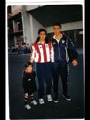 Yeste, mi prima Raquel y yo cuando era txiki