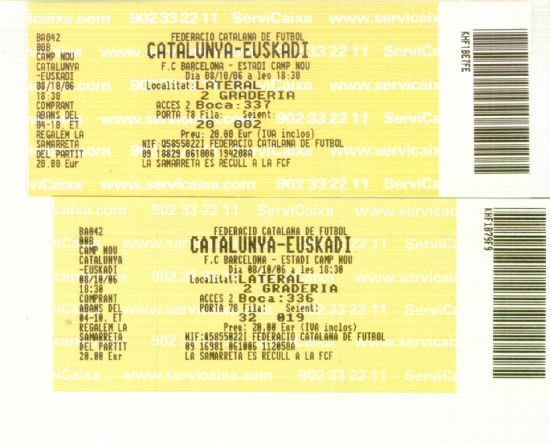 Entradas partido catalunya - Euskadi