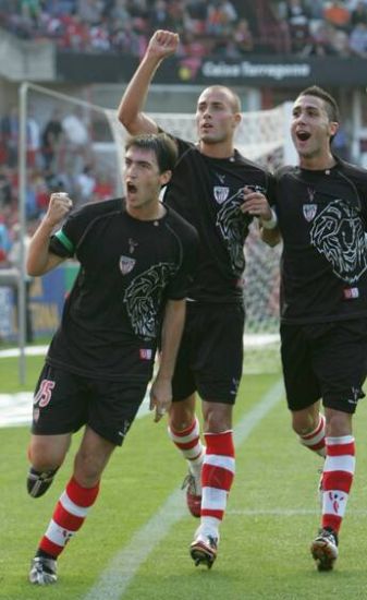 Celebración del gol de Yeste
