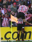 Celebrando el gol de la victoria en Santander
