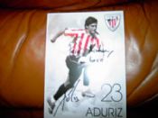 Autografo de ADURIZ para A.F-76
