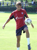 Fran Yeste en Lezama antes del stage en Holanda .