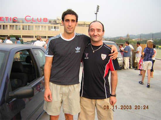 Prieto con Karmelo en Lezama