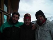 Con Julio y Patxi en la nieve