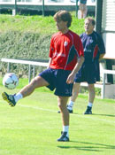 Julen ejercitandose en Lezama