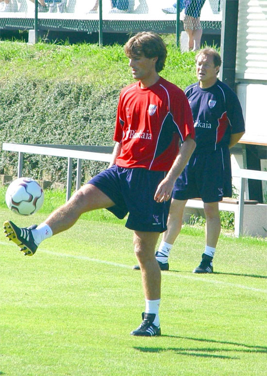 Julen ejercitandose en Lezama