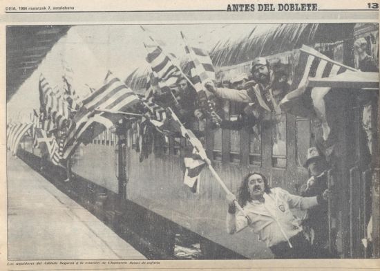 La afición llegando a Madrid-Copa 1984