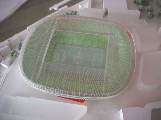 La maqueta del nuevo campo