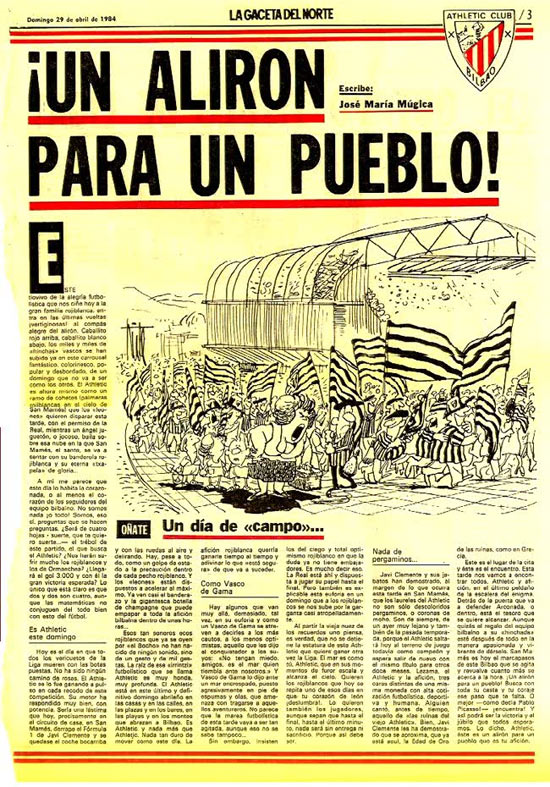 Un alirón para un pueblo