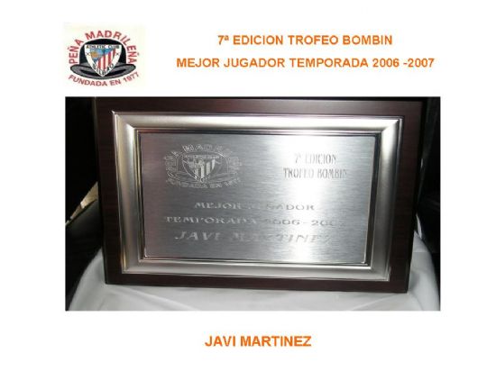 7ª Edición Trofeo Bombín