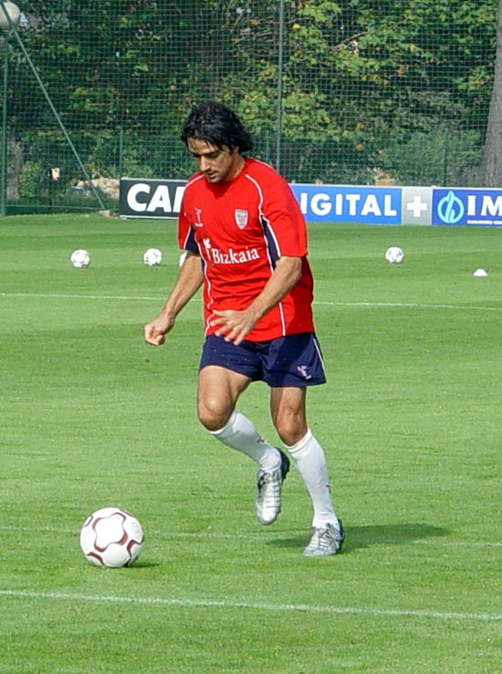 Javi en un entrenamiento