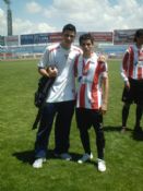 Con el capitán del Athletic Juvenil