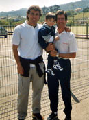 Con nuestro amigo Santi en Lezama