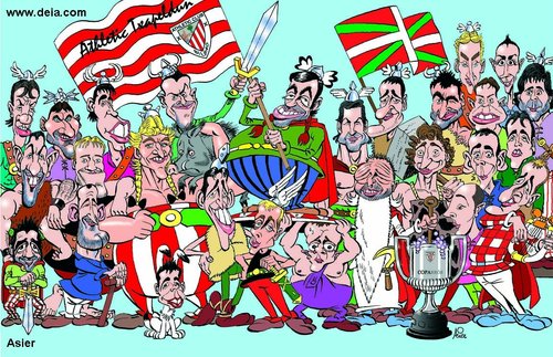 Caricatura de la plantilla del Athletic