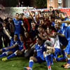 Los jugadores del Athletic celebrando la victoria en Vallecas