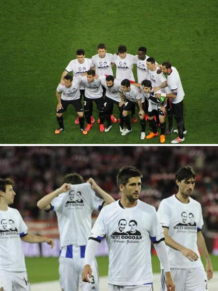 Los jugadores salieron al campo con camisetas en recuerdo a Cabacas y Zabaleta